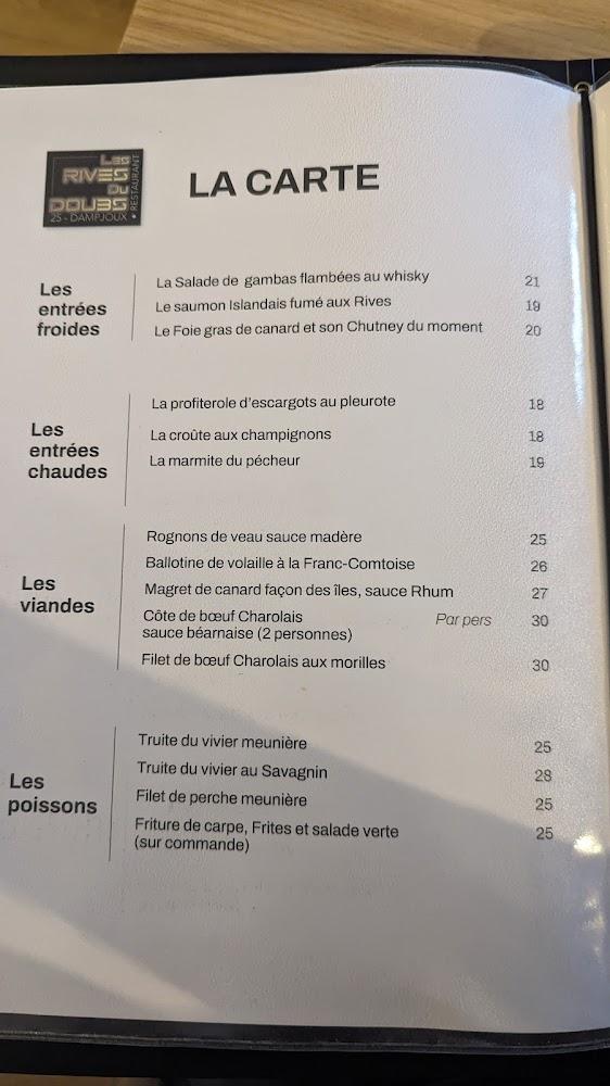 Les Rives du Doubs - Menu Image 2