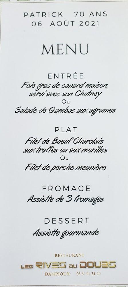 Les Rives du Doubs - Menu Image 4